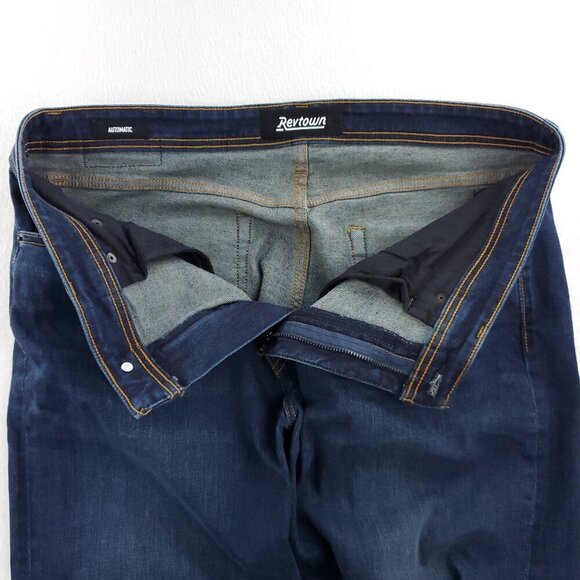 Revtown Decade Automatic Jeans Relaxed Straight Stretch Men "36x32" Actual 38x32 - Picture 9 of 12